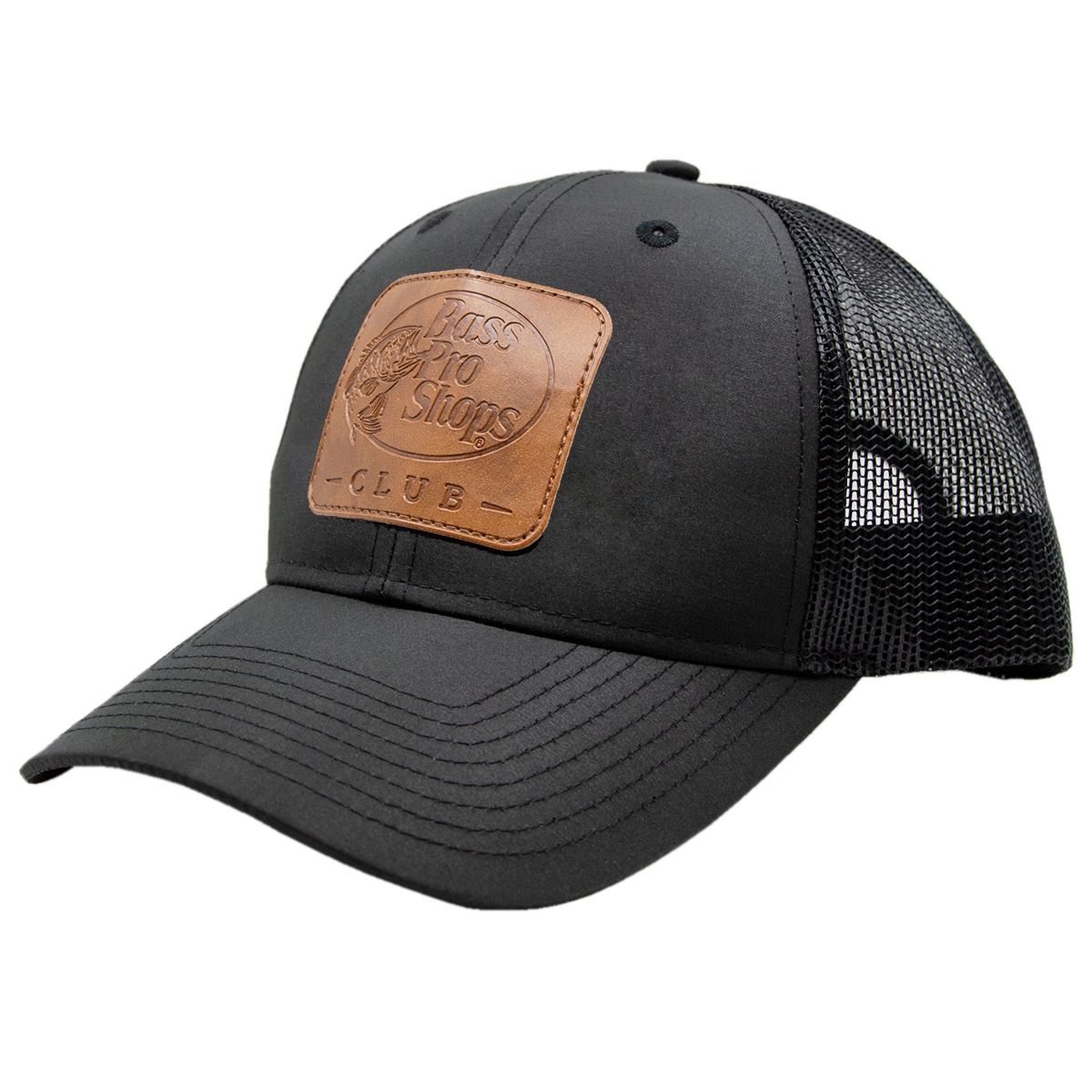 Bass Pro Shops CLUB Cap with Leather Patch Logo - Black – BPS Coupa ...