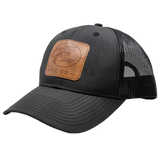 Bass Pro Shops CLUB Cap with Leather Patch Logo - Black