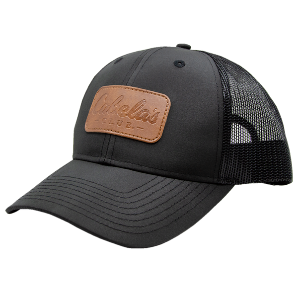 CAB CLUB Cap with Leather Patch Logo - Black