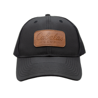 CAB CLUB Cap with Leather Patch Logo - Black