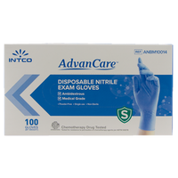 Advancare - Powder Free Nitrile Exam Gloves - 1 box of 100