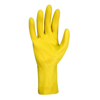 12" Extended Cuff Yellow Lightweight Latex Gloves - 1 pack of 12