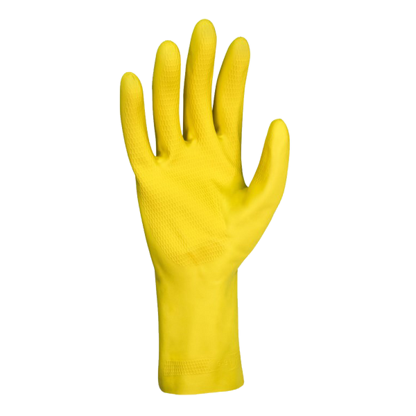 12" Extended Cuff Yellow Lightweight Latex Gloves - 1 pack of 12