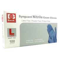 Basic Synguard - Powder Free Nitrile Exam Gloves - 1 box of 100